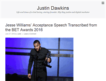 Tablet Screenshot of justindawkins.com